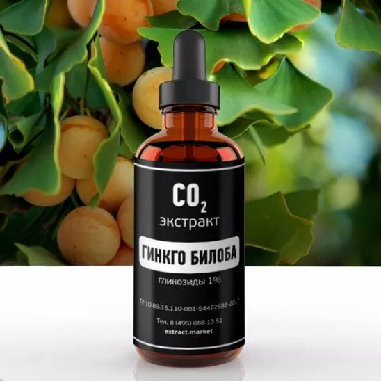 СО2 экстракт гинкго билоба (гликозиды 1%) (лат. Gingko Biloba)