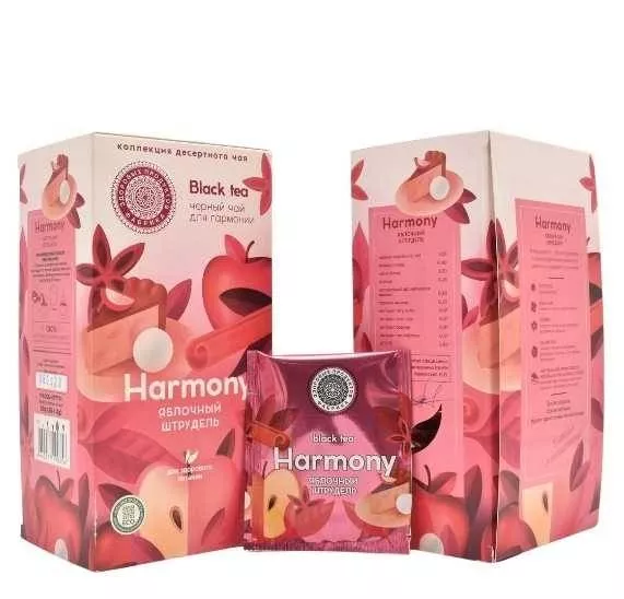 Чай саше HARMONY Яблочный штрудель 50 гр  25 фильтр - пакетиков 